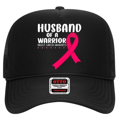 Husband Of A Warrior Pink Ribbon Breast Cancer Support Trucker Hat