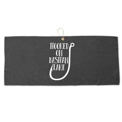 Hooked On Bashan Lake Connecticut Large Microfiber Waffle Golf Towel