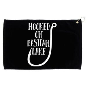 Hooked On Bashan Lake Connecticut Grommeted Golf Towel