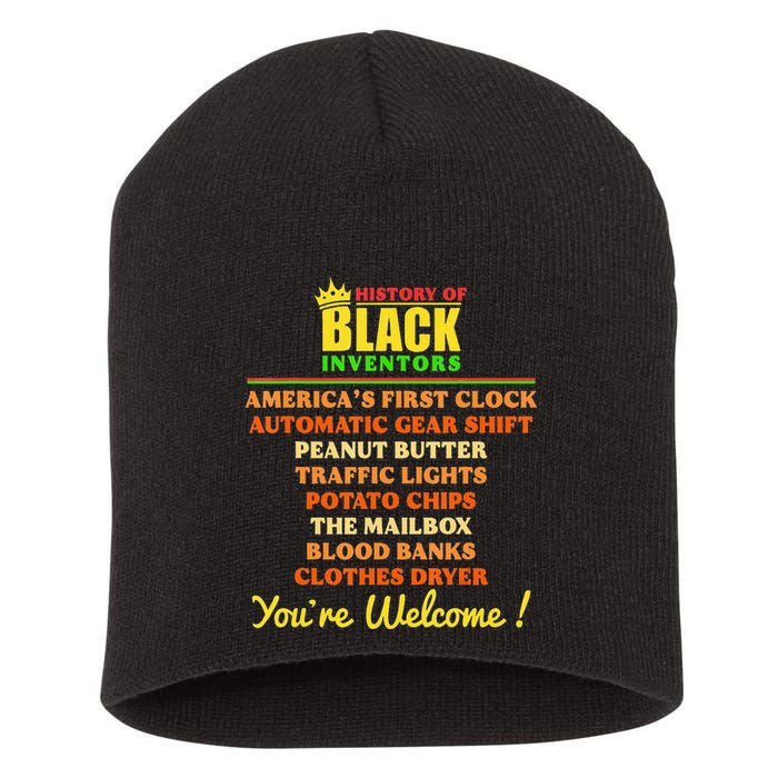 History Of Black Inventors Black History Month Pride African Short Acrylic Beanie