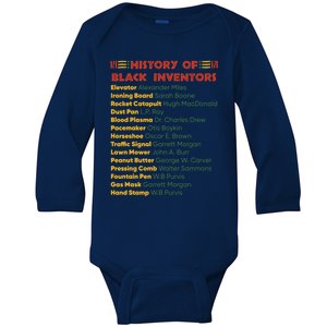 History Of Black Inventors Black History Gift Baby Long Sleeve Bodysuit