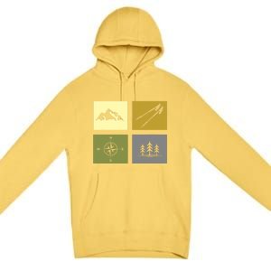 Hiking Outdoor Backpacking Hiking Premium Pullover Hoodie