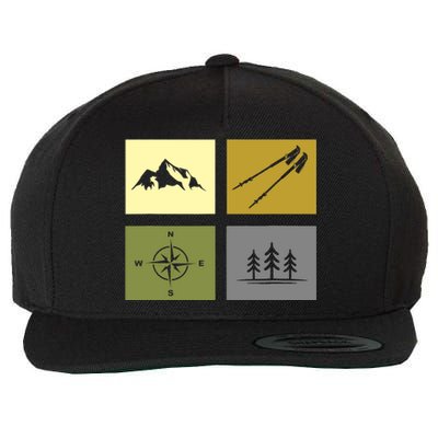 Hiking Outdoor Backpacking Hiking Wool Snapback Cap