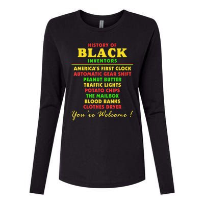 History Of Black Inventors Black Educators History Month Womens Cotton Relaxed Long Sleeve T-Shirt