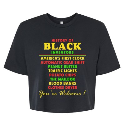 History Of Black Inventors Black Educators History Month Bella+Canvas Jersey Crop Tee