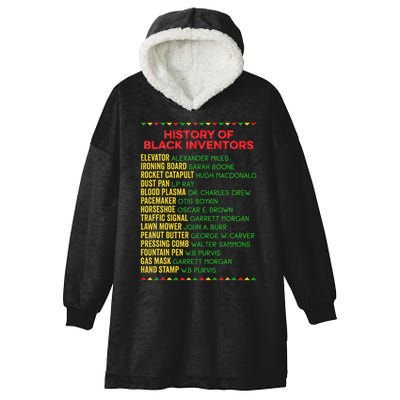History Of Black Inventors Black History Month Hooded Wearable Blanket