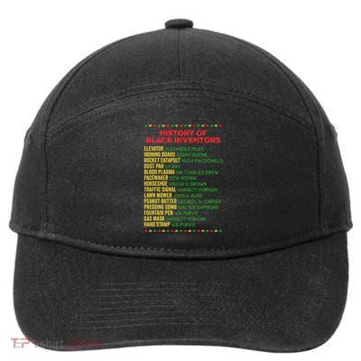 History Of Black Inventors Black History Month 7-Panel Snapback Hat
