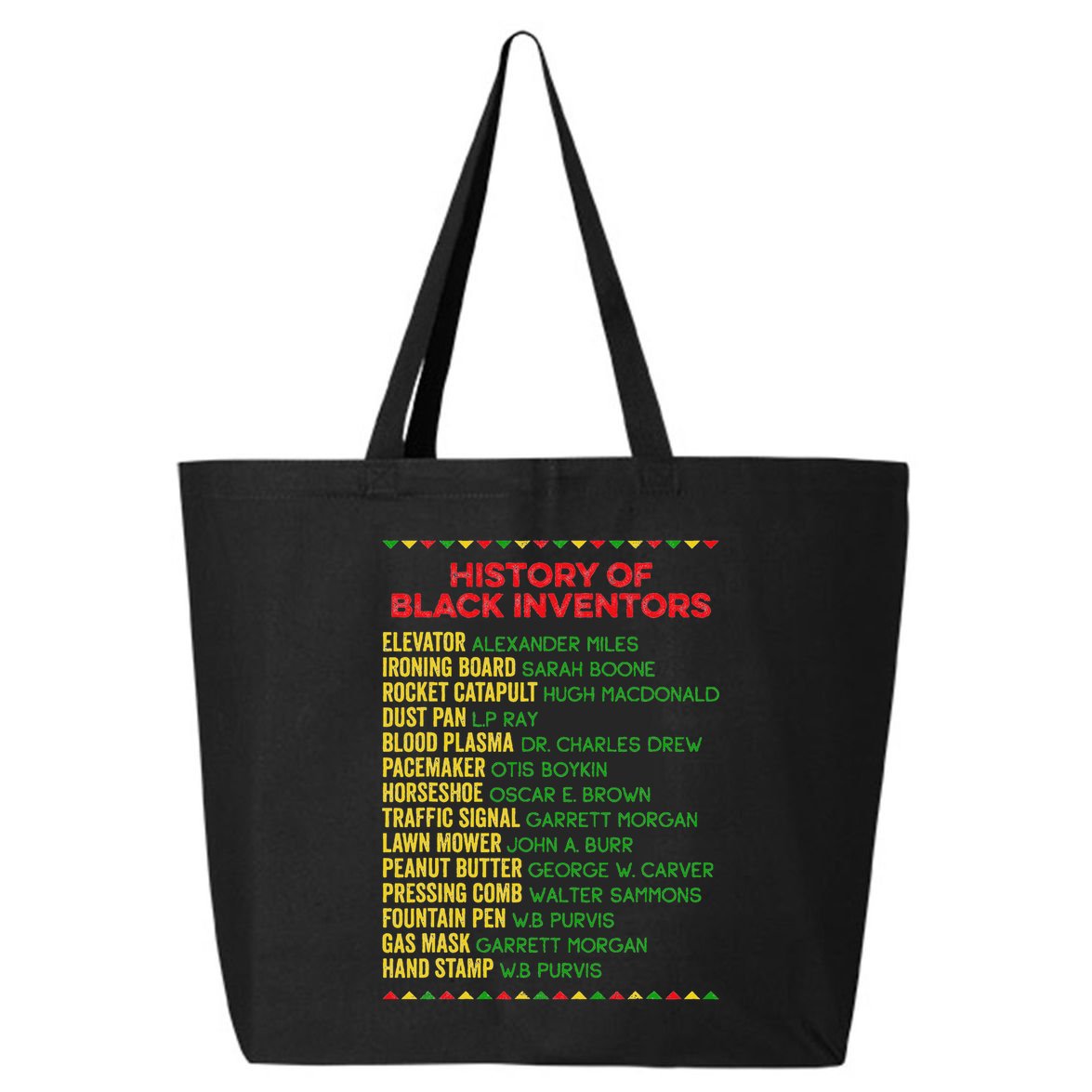 History Of Black Inventors Black History Month 25L Jumbo Tote