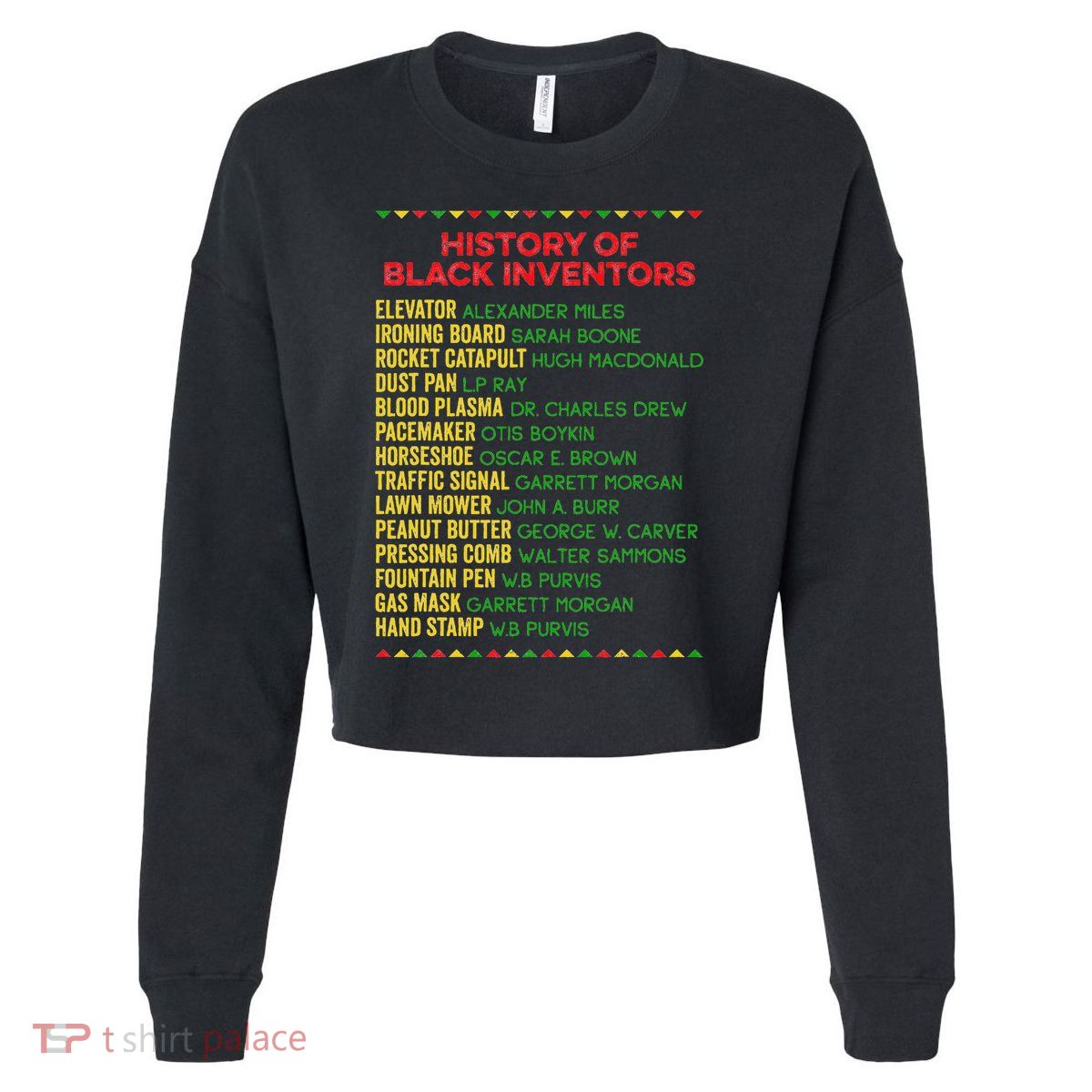 History Of Black Inventors Black History Month Cropped Pullover Crew