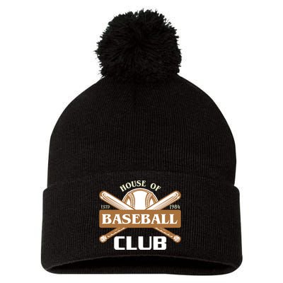 House Of Baseball Club Pom Pom 12in Knit Beanie