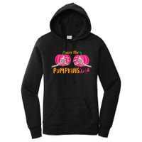 Halloween October Breast Cancer Pink Ribbon Pumpkin Women's Pullover Hoodie