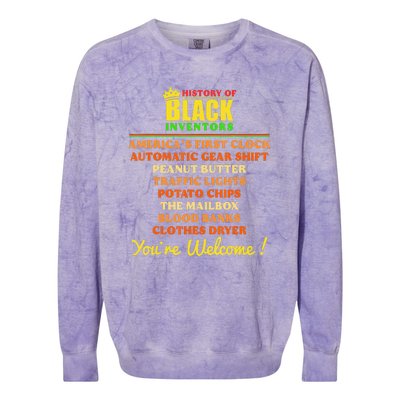 History Of Black Inventors BHM African Pride Colorblast Crewneck Sweatshirt