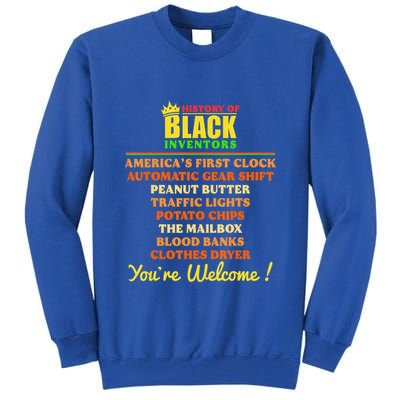 History Of Black Inventors BHM African Pride Tall Sweatshirt