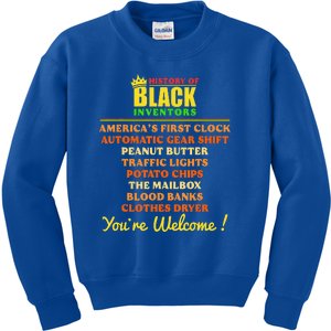 History Of Black Inventors BHM African Pride Kids Sweatshirt