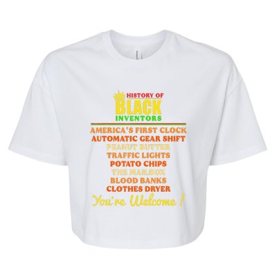 History Of Black Inventors BHM African Pride Bella+Canvas Jersey Crop Tee