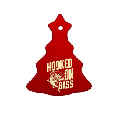 Hooked On Bass Fishing Cute Gift Ceramic Tree Ornament