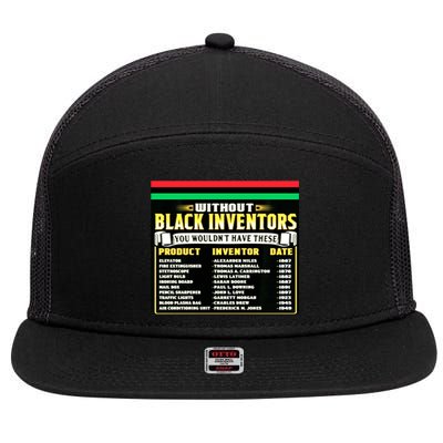 History Of Black Inventors Black History Month Meaningful Gift 2a1 Great Gift 7 Panel Mesh Trucker Snapback Hat