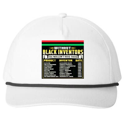 History Of Black Inventors Black History Month Meaningful Gift 2a1 Great Gift Snapback Five-Panel Rope Hat