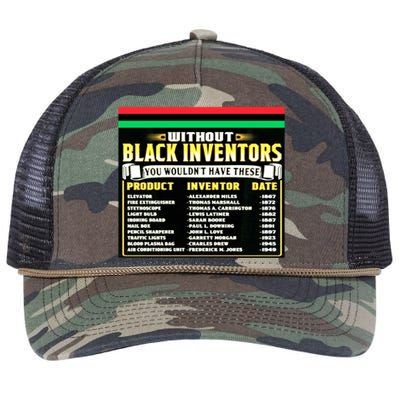 History Of Black Inventors Black History Month Meaningful Gift 2a1 Great Gift Retro Rope Trucker Hat Cap