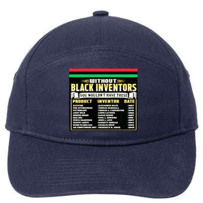 History Of Black Inventors Black History Month Meaningful Gift 2a1 Great Gift 7-Panel Snapback Hat