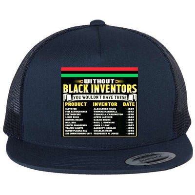 History Of Black Inventors Black History Month Meaningful Gift 2a1 Great Gift Flat Bill Trucker Hat