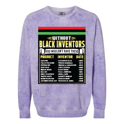 History Of Black Inventors Black History Month Colorblast Crewneck Sweatshirt