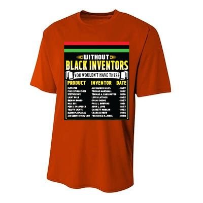 History Of Black Inventors Black History Month Performance Sprint T-Shirt