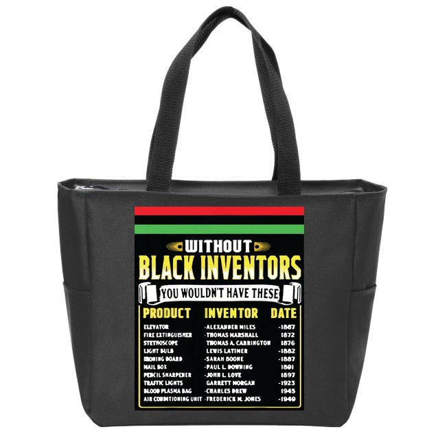 History Of Black Inventors Black History Month Zip Tote Bag