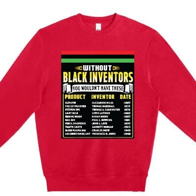 History Of Black Inventors Black History Month Premium Crewneck Sweatshirt