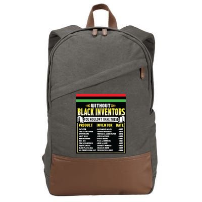 History Of Black Inventors Black History Month Cotton Canvas Backpack