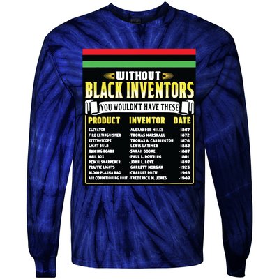 History Of Black Inventors Black History Month Tie-Dye Long Sleeve Shirt