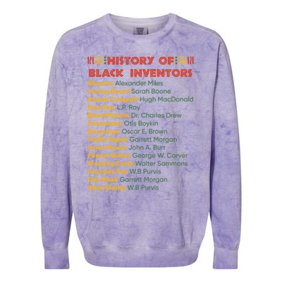 History Of Black Inventors Black History Gift Colorblast Crewneck Sweatshirt