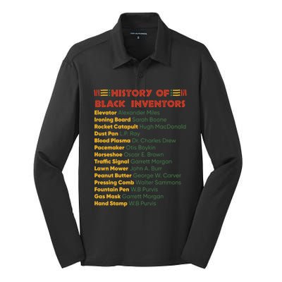 History Of Black Inventors Black History Gift Silk Touch Performance Long Sleeve Polo