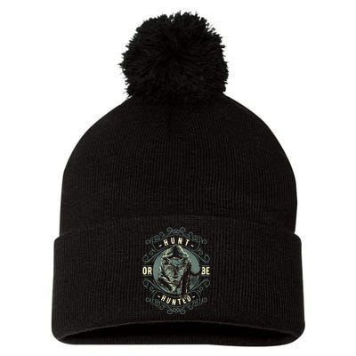 Hunt Or Be Hunted Pom Pom 12in Knit Beanie