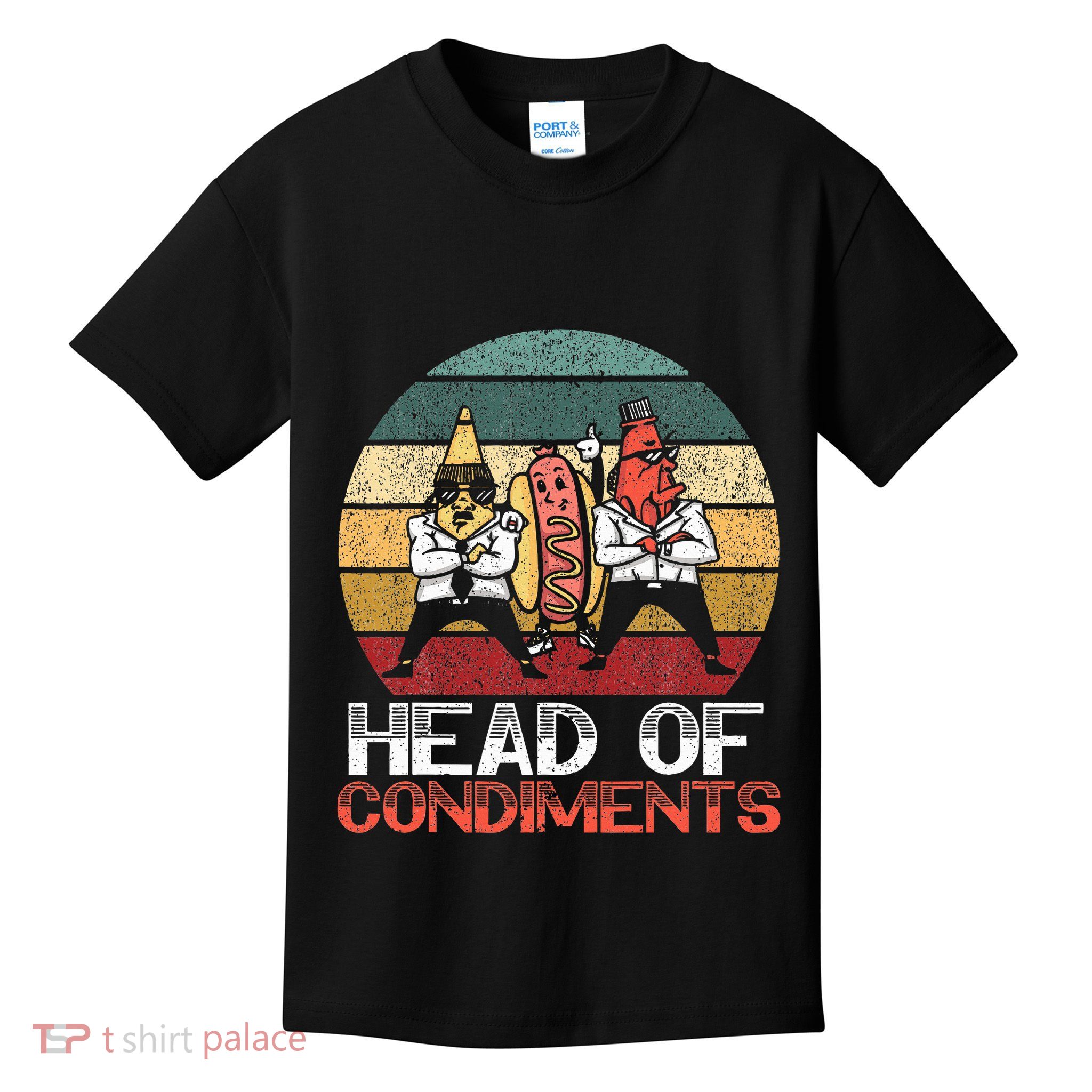 Head Of Condiments Food Lover Mustard Mayonnaise Kids T-Shirt