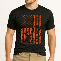Hunter Orange Camo American Flag Deer Slayer Cooling Performance Crew T-Shirt