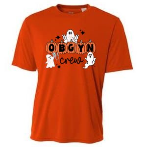 Halloween Obgyn Crew Squad One Spooky Obgyn Obstetrics Nurse Gift Cooling Performance Crew T-Shirt