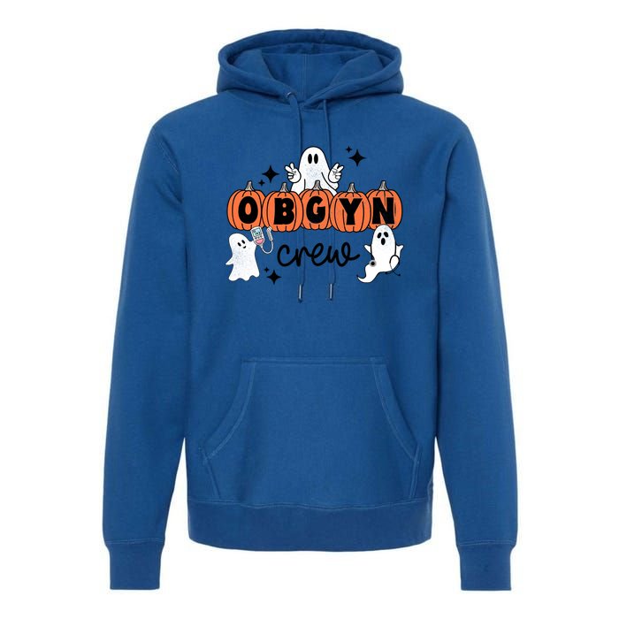 Halloween Obgyn Crew Squad One Spooky Obgyn Obstetrics Nurse Gift Premium Hoodie