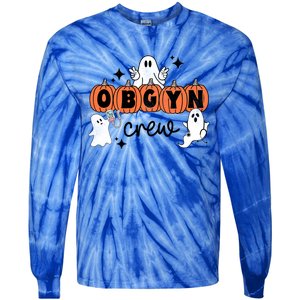 Halloween Obgyn Crew Squad One Spooky Obgyn Obstetrics Nurse Gift Tie-Dye Long Sleeve Shirt