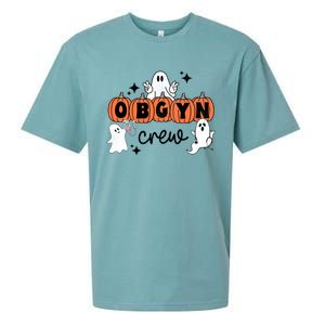 Halloween Obgyn Crew Squad One Spooky Obgyn Obstetrics Nurse Gift Sueded Cloud Jersey T-Shirt