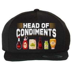 Head Of Condits Barbecue Funny Gift Wool Snapback Cap