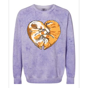 Heart Of Cats Animal Pet Cat Lover Cute Gift Colorblast Crewneck Sweatshirt