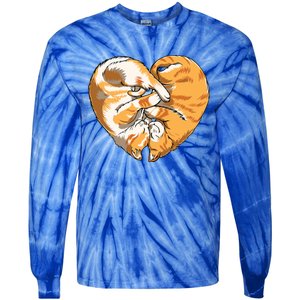 Heart Of Cats Animal Pet Cat Lover Cute Gift Tie-Dye Long Sleeve Shirt