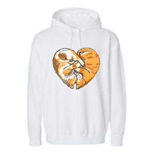 Heart Of Cats Animal Pet Cat Lover Cute Gift Garment-Dyed Fleece Hoodie