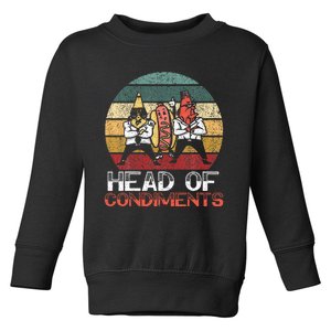 Head Of Condiments Food Lover Mustard Mayonnaise  Toddler Sweatshirt