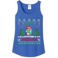 Happy Owlidays Cute Gift Funny Owl Ugly Christmas Gift Ladies Essential Tank