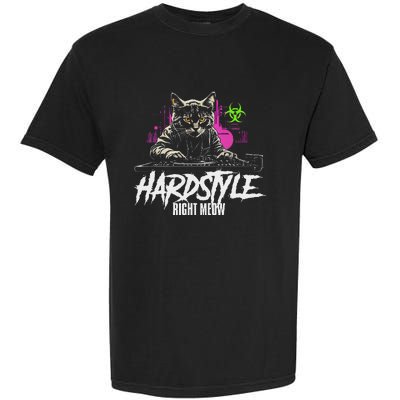 Hardstyle Outfit Cat Djs Hardstyle Right Meow Garment-Dyed Heavyweight T-Shirt