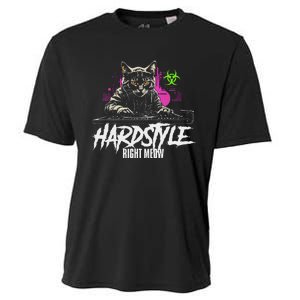 Hardstyle Outfit Cat Djs Hardstyle Right Meow Cooling Performance Crew T-Shirt