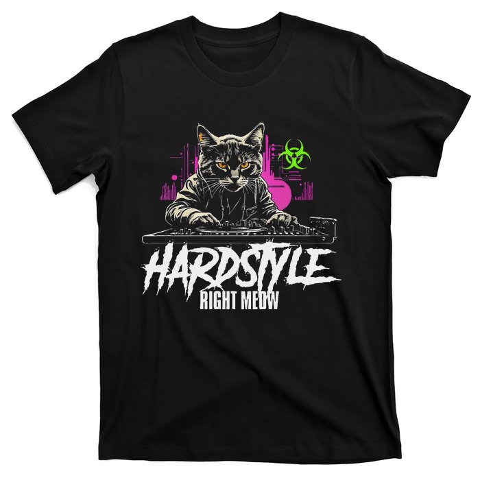 Hardstyle Outfit Cat Djs Hardstyle Right Meow T-Shirt