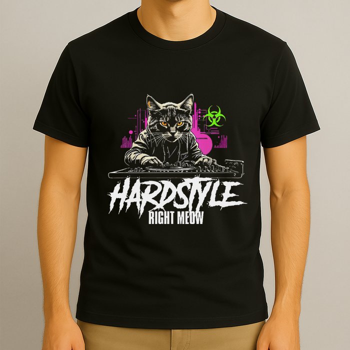 Hardstyle Outfit Cat Djs Hardstyle Right Meow T-Shirt